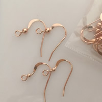 Gancho de alambre de oreja con oro llenado, Oro-llenado, Rosa de 14K Gold-filled & diverso tamaño para la opción, Vendido por Par