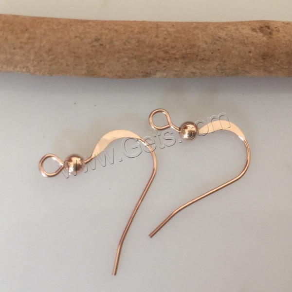 Gold Filled Hook Earwire, 14K rose gold-filled & different size for choice, Sold By Pair