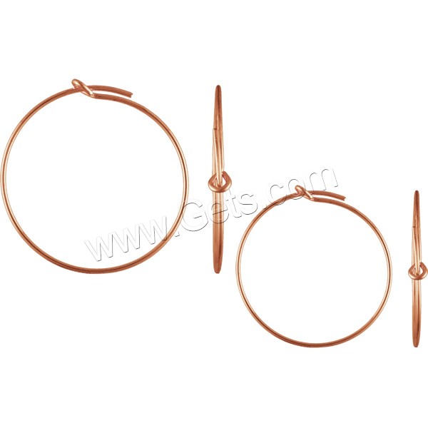 Gold Filled earring hoop component, 14K rose gold-filled & different size for choice, Sold By Pair