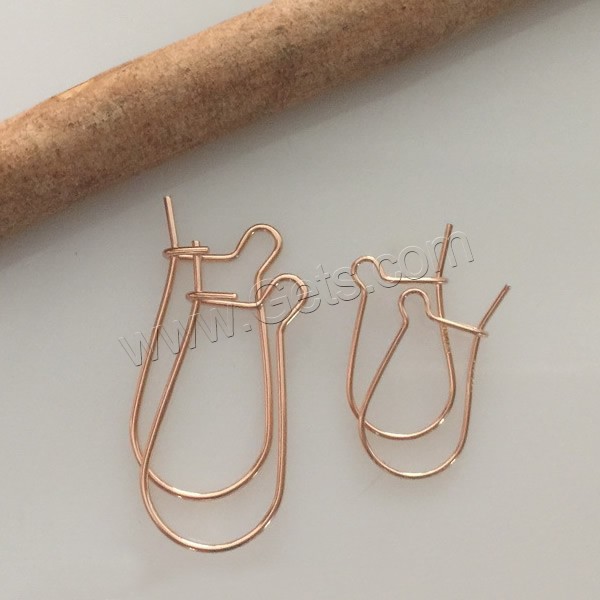 Gold Filled Kidney Earwires, 14K rose gold-filled & different size for choice, Sold By Pair
