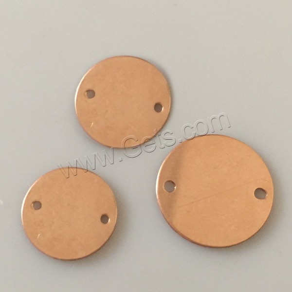 Gold Filled Connector, Flat Round, 14K rose gold-filled & different size for choice & 1/1 loop, Sold By PC