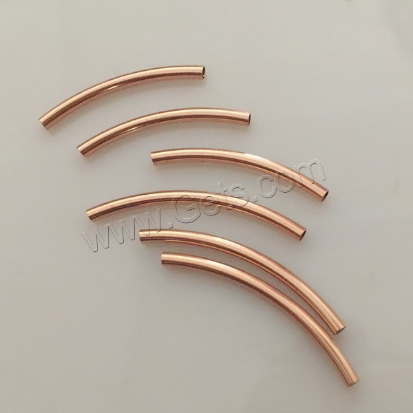 Gold Filled Tube Beads, Curved Tube, 14K rose gold-filled & different size for choice, Hole:Approx 1.7mm, Sold By PC