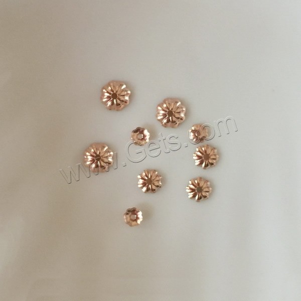 Doublé or calotte de perle, fleur, 14K rose Gold-Filled & normes différentes pour le choix, Vendu par PC