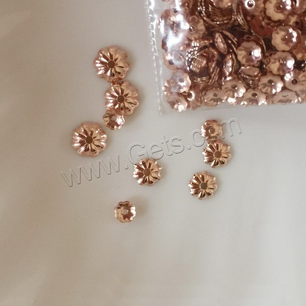 Gold Filled Bead Cap, Flower, 14K rose gold-filled & different size for choice, Sold By PC