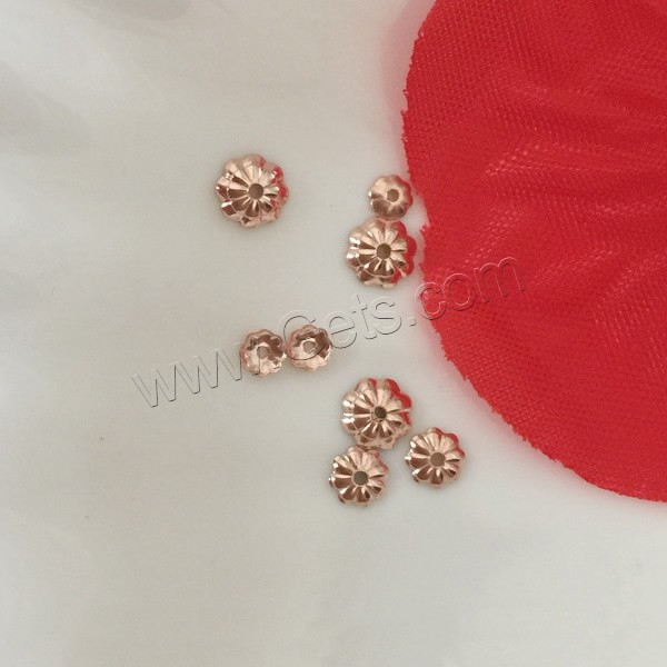 Gold Filled Bead Cap, Flower, 14K rose gold-filled & different size for choice, Sold By PC