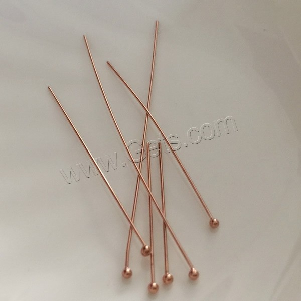Gold Filled Ball Head Pin, 14K rose gold-filled & different size for choice, Sold By PC