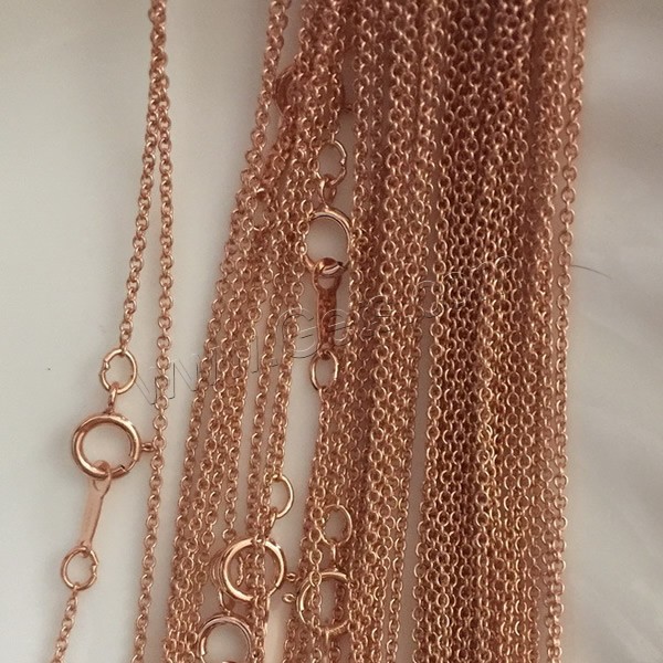 Медно-золото цепочка для ожерелья, 14K Роуз заполненные & различной длины для выбора & Овальный цепь, 1.1mm, продается Strand