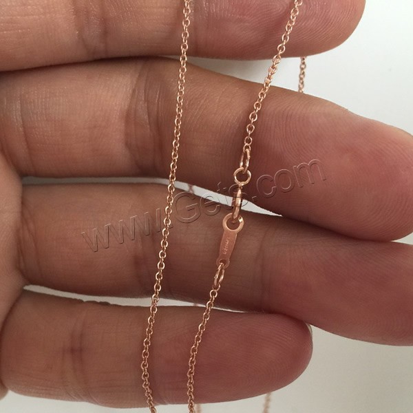 Oro-llenado Cadena para collar, Rosa de 14K Gold-filled & longitud diferente para la opción & cadena oval, 1.1mm, Vendido por Sarta