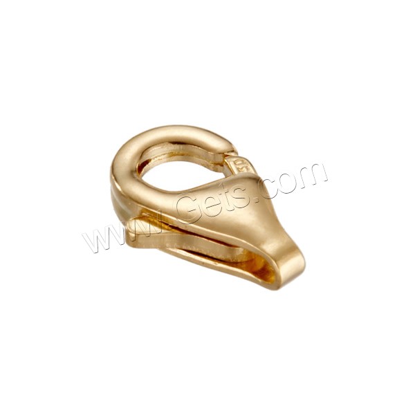 18K Gold Lobster Clasp, plated, different size for choice, more colors for choice, Sold By PC