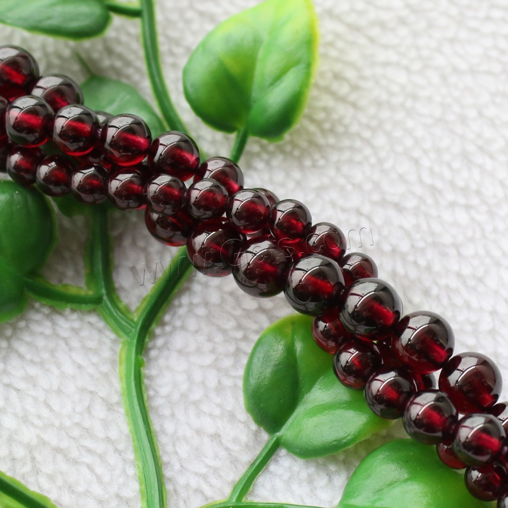 Natural Garnet Beads, Round, January Birthstone & different size for choice, Length:Approx 15.5 Inch, Sold By Strand