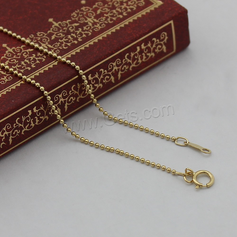 gold-gefüllt Halskette Gliederkette, 14K gefüllt & unterschiedliche Länge der Wahl & Kugelkette, 1.2mm, verkauft von Strang