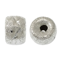 Messing Sternenstaub Perlen, Rondell, plattiert, Blume Schnitt & Falten, keine, 5x8mm, Bohrung:ca. 2mm, 3000PCs/Tasche, verkauft von Tasche