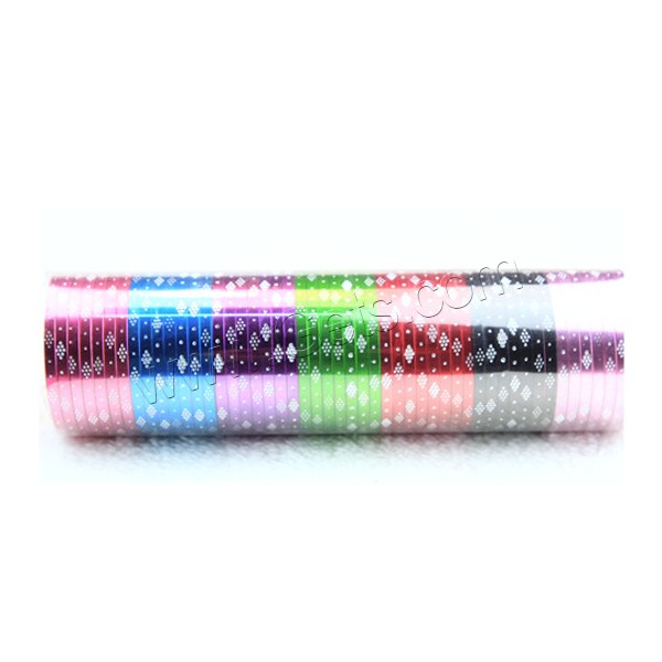 Aluminum Bangle, plated, different size for choice & with acrylic rhinestone, mixed colors, 4mm, 50PCs/Bag, Sold By Bag