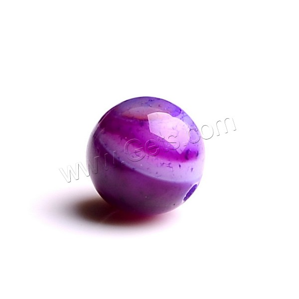 Natürliche Streifen Achat Perlen, rund, verschiedene Größen vorhanden, violett, Grade AAAAAA, Bohrung:ca. 1mm, Länge:ca. 15.5 ZollInch, verkauft von Strang