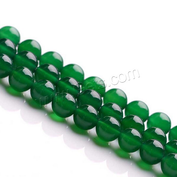 Natural Green Agate Beads, Round, different size for choice, Grade AAAAAA, Hole:Approx 1mm, Length:Approx 15.5 Inch, Sold By Strand