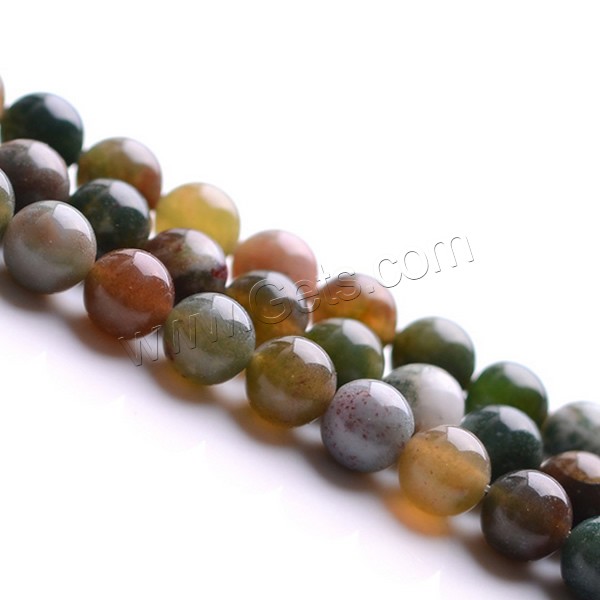 Natural Indian Agate Beads, Round, different size for choice, Grade AAAAA, Hole:Approx 1mm, Length:Approx 15.5 Inch, Sold By Strand