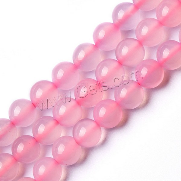 Pink Agate Beads, Round, natural, different size for choice, Grade AAAAAA, Hole:Approx 1mm, Length:Approx 15.5 Inch, Sold By Strand