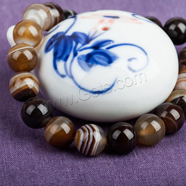 Natural Lace Agate Beads, Round, different size for choice, coffee color, Grade AAAAA, Hole:Approx 1mm, Length:Approx 15.5 Inch, Sold By Strand