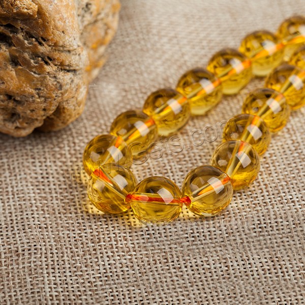 Natural Citrine Beads, Round, November Birthstone & different size for choice, Grade AAAAAA, Hole:Approx 1mm, Length:Approx 15.5 Inch, Sold By Strand