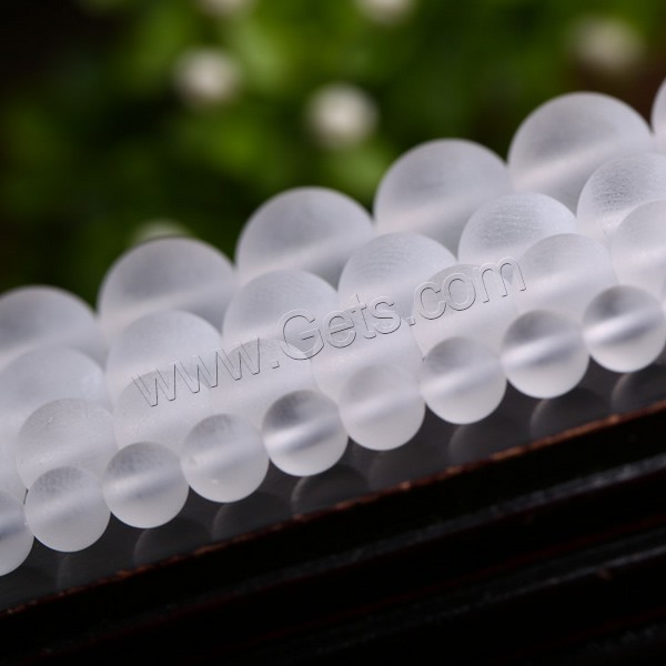Natural Clear Quartz Beads, Round, different size for choice & frosted, Grade AAAAAA, Hole:Approx 1mm, Length:Approx 15.5 Inch, Sold By Strand