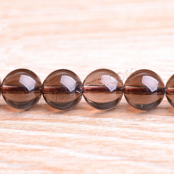 Perles en quartz fumé naturel, Rond, normes différentes pour le choix, année AAAAA, Trou:Environ 1mm, Longueur:Environ 15.5 pouce, Vendu par brin