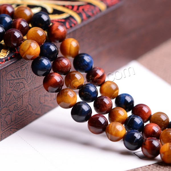 Tiger Eye Beads, Round, natural, different size for choice, multi-colored, Grade AAAAAA, Hole:Approx 1mm, Length:Approx 15.5 Inch, Sold By Strand