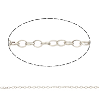 Clearance Jewelry Making Chain, Iron, with plastic spool, platinum color plated, oval chain, lead & cadmium free 