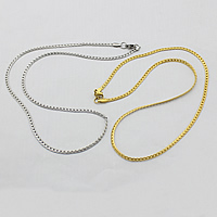 Stainless Steel Chain Necklace, plated, twist oval chain Approx 19.5 Inch 