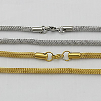 Halskette, Edelstahl, plattiert, unterschiedliche Länge der Wahl & Maschen-Kette, keine, 3mm, verkauft von Strang