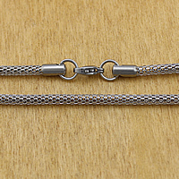 Stainless Steel Chain Necklace & lantern chain, original color, 3mm 
