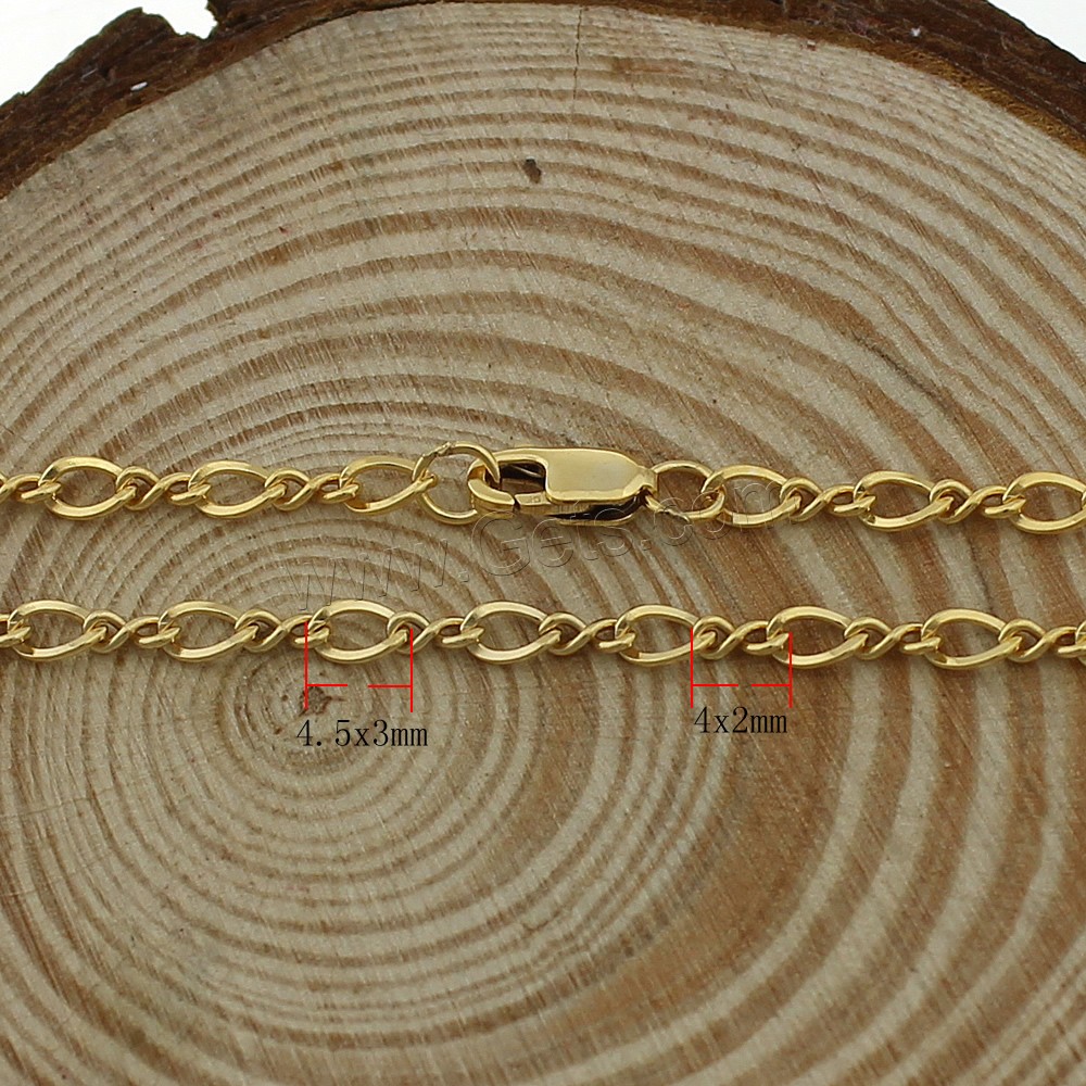 Медно-золото цепочка для ожерелья, 14K золото заполненные & различной длины для выбора, 4.5x3mm, 4x2mm, продается Strand