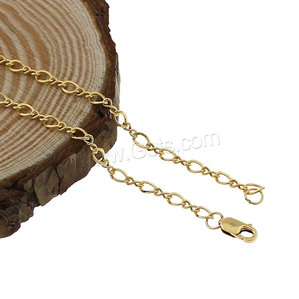 gold-gefüllt Halskette Gliederkette, 14K gefüllt & unterschiedliche Länge der Wahl, 4.5x3mm, 4x2mm, verkauft von Strang