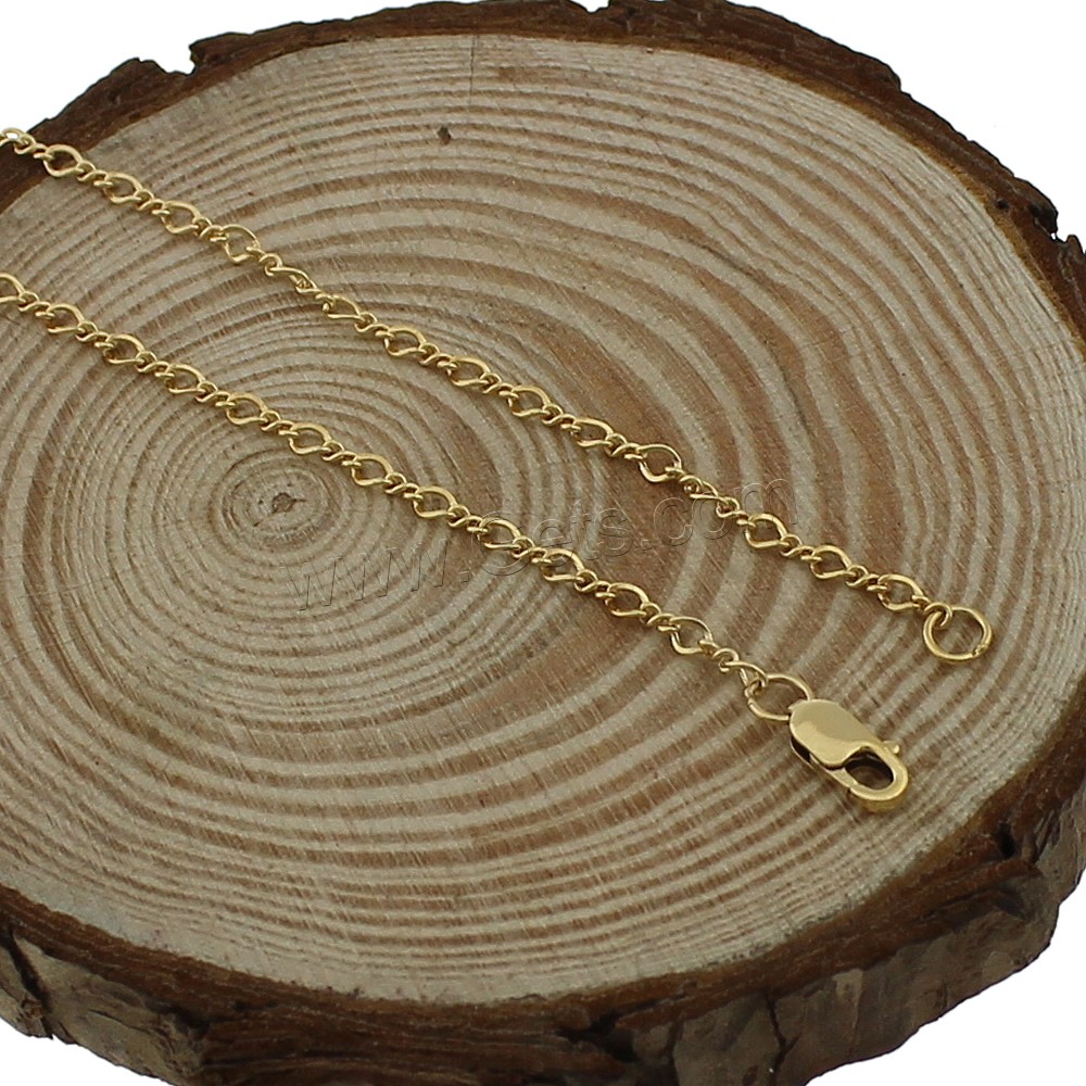 Медно-золото цепочка для ожерелья, 14K золото заполненные & различной длины для выбора, 3x2mm, 3x1.3mm, продается Strand