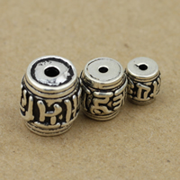 DIY Buddha Beads, Thailand Sterling Silver, Column, om mani padme hum 