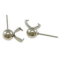 Stainless Steel Earring Stud Component, original color 0.7mm, 0.7mm 