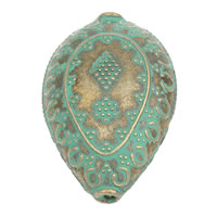 Zinc Alloy Jewelry Beads, Teardrop, antique bronze color plated, bluing, nickel & cadmium free Approx 2mm 