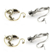 Earring Cuff and Wraps, Zinc Alloy, stainless steel post pin, Dragon, plated lead & cadmium free 