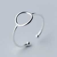 925 Sterling Silver Cuff Finger Ring, 8mm, US Ring 
