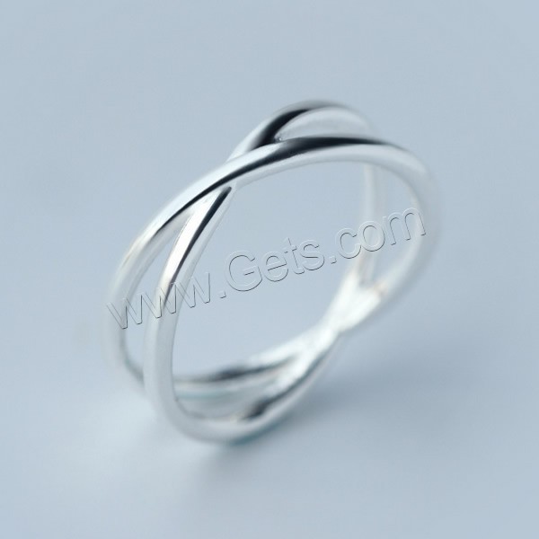 Sterling Silver Finger Ring, 925 Sterling Silver, different size for choice, 6mm, Sold By PC