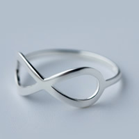 Sterling Silver Finger Ring, 925 Sterling Silver, Infinity 