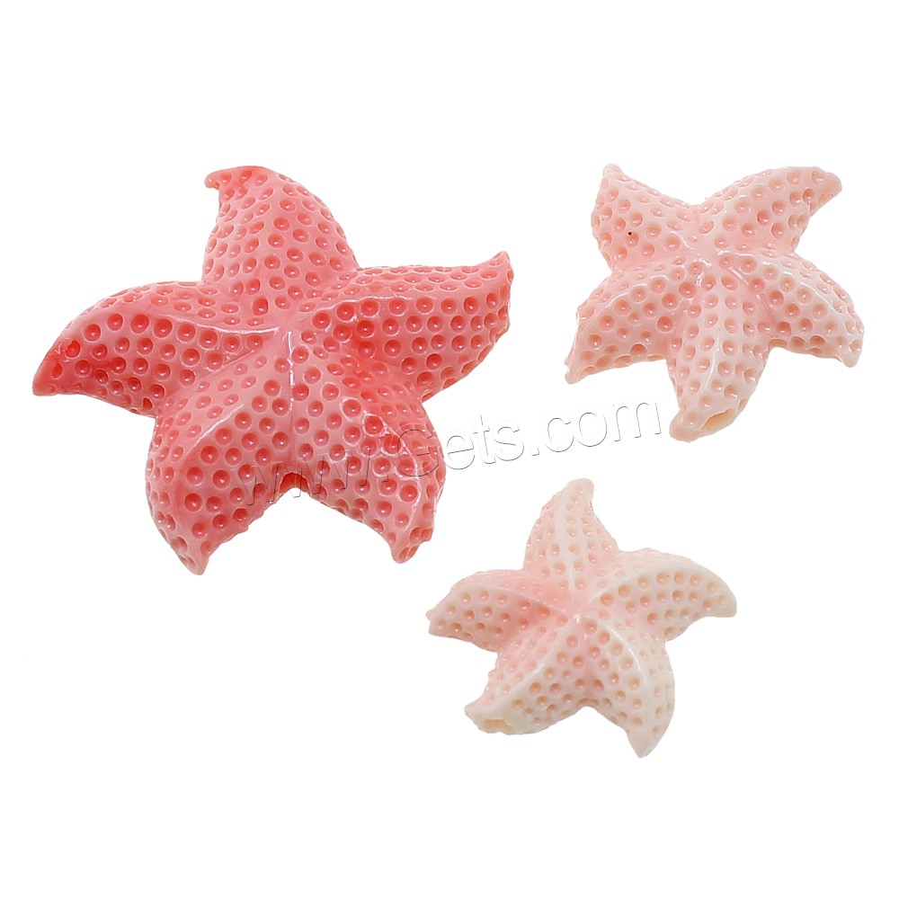 Fluted Giant Clam Beads, Starfish, Carved, different size for choice, Hole:Approx 2mm, Sold By PC