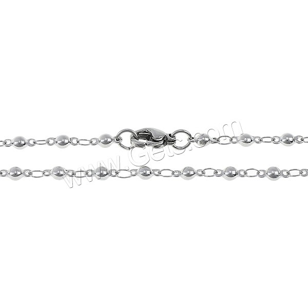 Collar de cadena de acero inoxidable, diverso tamaño para la opción & cadena de la barra, color original, longitud:aproximado 23 Inch, Vendido por Sarta