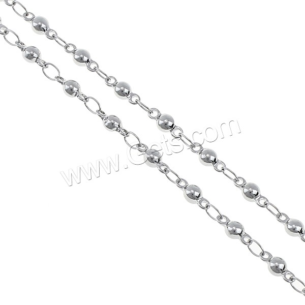 Stainless Steel Chain Necklace, different size for choice & bar chain, original color, Length:Approx 23 Inch, Sold By Strand