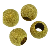 perle en laiton de styles pandore, tambour, Placage de couleur d'or, sans filetage & poudre d'étoile Environ 5mm, Vendu par PC