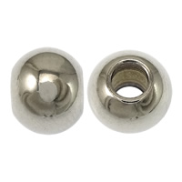 Stainless Steel Large Hole Beads, 304 Stainless Steel, Round Approx 3mm 