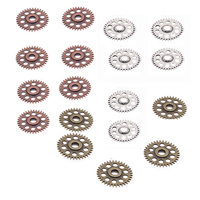Zinc Alloy Jewelry Washers, Gear Wheel, plated 26mm 