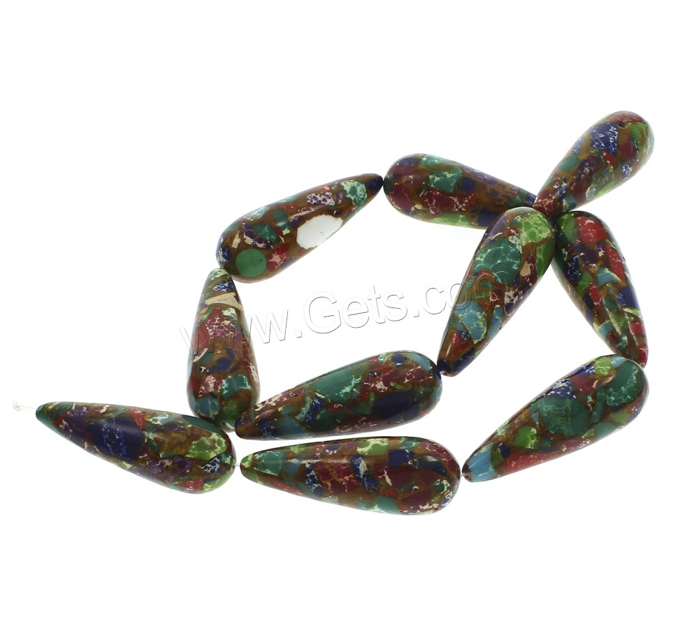 Mosaic Turquoise Beads, Teardrop, different size for choice, Hole:Approx 1mm, Length:Approx 15.5 Inch, Sold By Strand