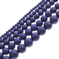 Synthetic Lapis Lazuli Bead, Round Approx 1mm Approx 15.5 Inch 