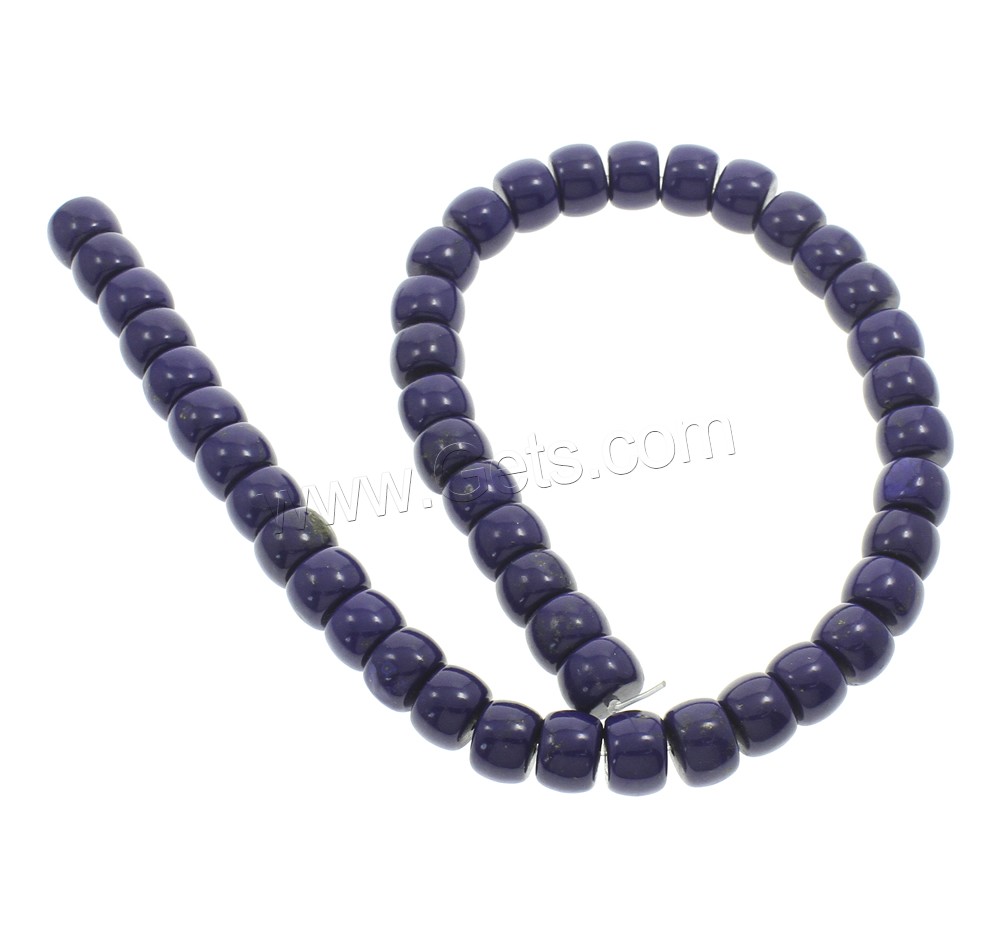 Synthetic Lapis Lazuli Bead, Drum, different size for choice, Hole:Approx 1mm, Length:Approx 15.5 Inch, Sold By Strand