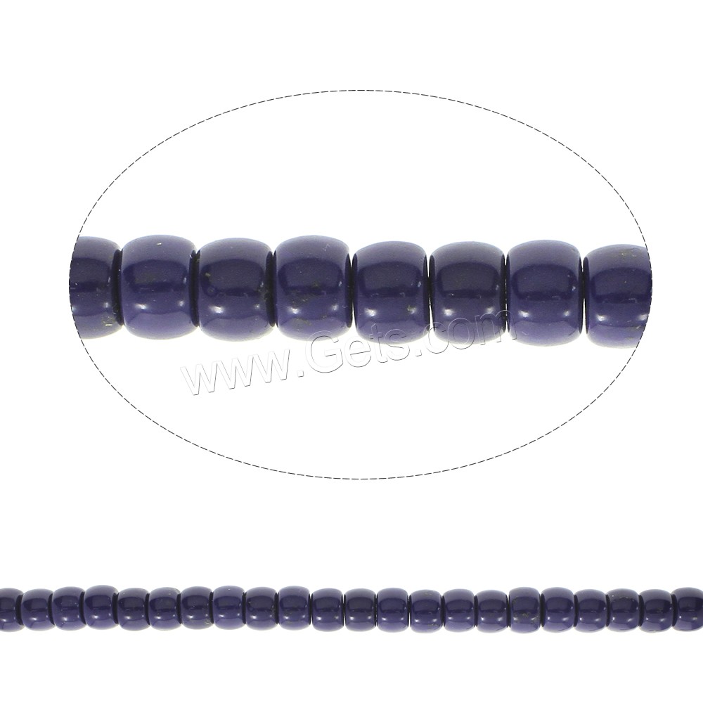 Synthetic Lapis Lazuli Bead, Drum, different size for choice, Hole:Approx 1mm, Length:Approx 15.5 Inch, Sold By Strand